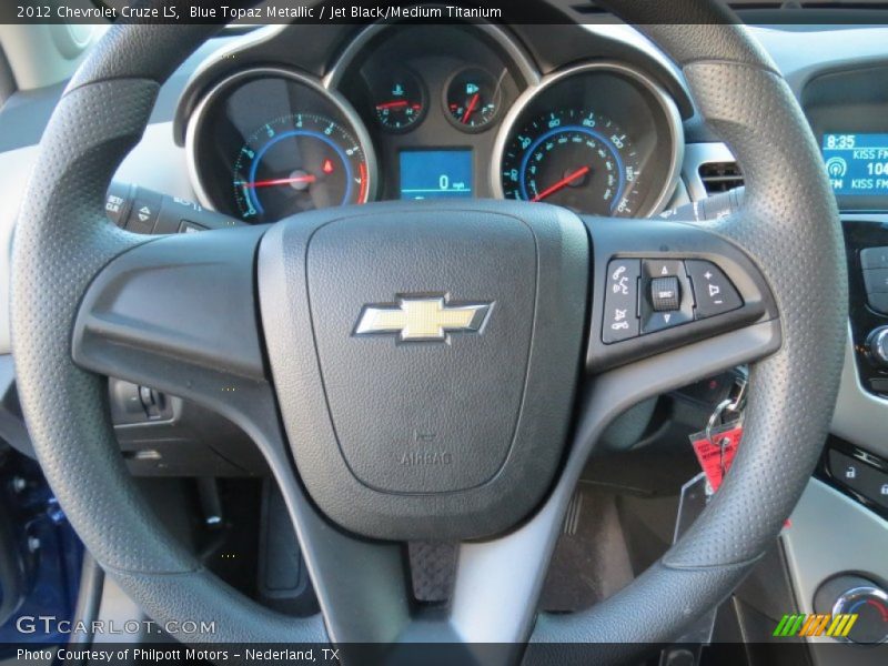 Blue Topaz Metallic / Jet Black/Medium Titanium 2012 Chevrolet Cruze LS