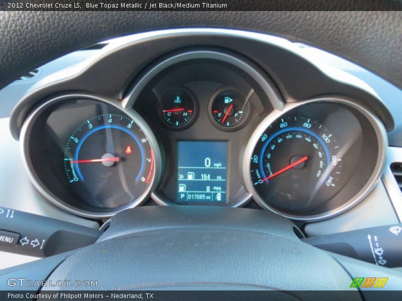Blue Topaz Metallic / Jet Black/Medium Titanium 2012 Chevrolet Cruze LS
