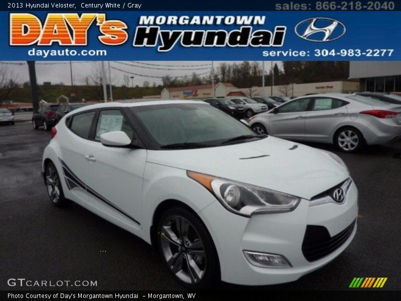Century White / Gray 2013 Hyundai Veloster