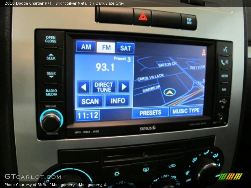 Bright Silver Metallic / Dark Slate Gray 2010 Dodge Charger R/T