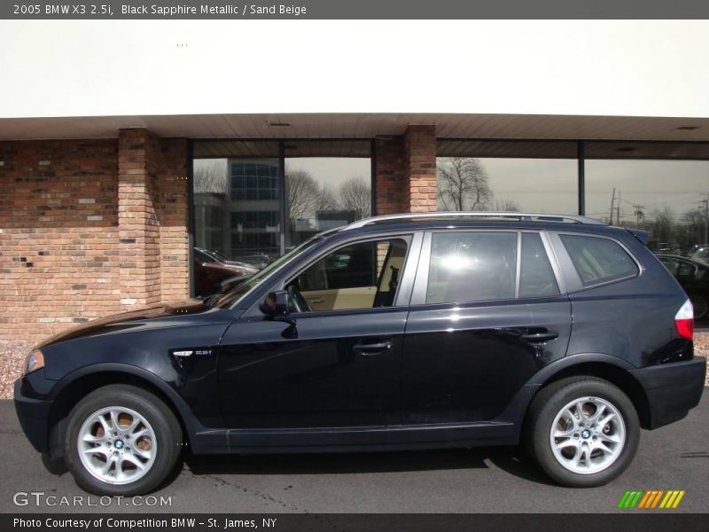 Black Sapphire Metallic / Sand Beige 2005 BMW X3 2.5i