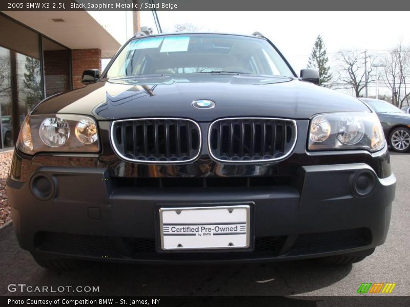 Black Sapphire Metallic / Sand Beige 2005 BMW X3 2.5i