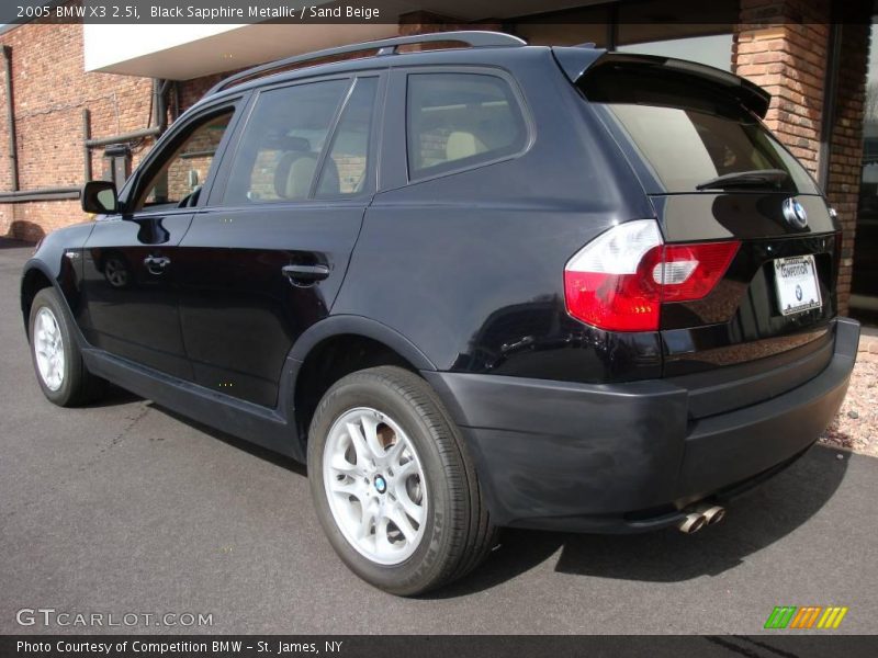 Black Sapphire Metallic / Sand Beige 2005 BMW X3 2.5i