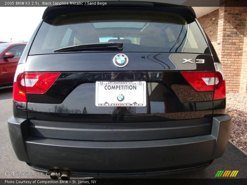 Black Sapphire Metallic / Sand Beige 2005 BMW X3 2.5i