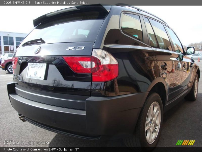 Black Sapphire Metallic / Sand Beige 2005 BMW X3 2.5i