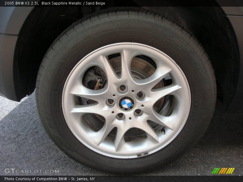 Black Sapphire Metallic / Sand Beige 2005 BMW X3 2.5i
