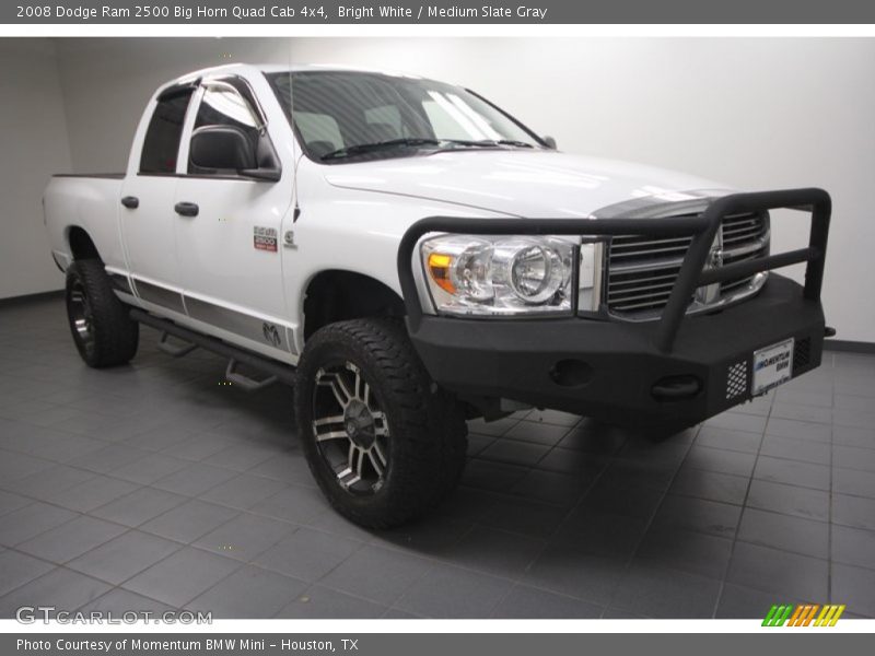 Bright White / Medium Slate Gray 2008 Dodge Ram 2500 Big Horn Quad Cab 4x4