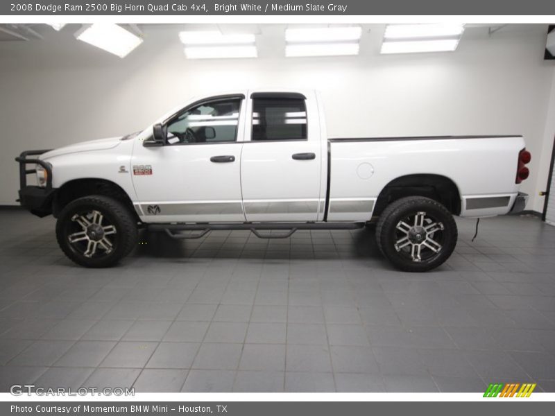 Bright White / Medium Slate Gray 2008 Dodge Ram 2500 Big Horn Quad Cab 4x4