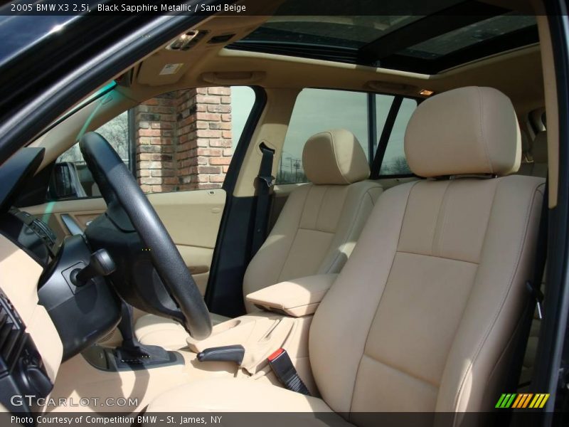 Black Sapphire Metallic / Sand Beige 2005 BMW X3 2.5i