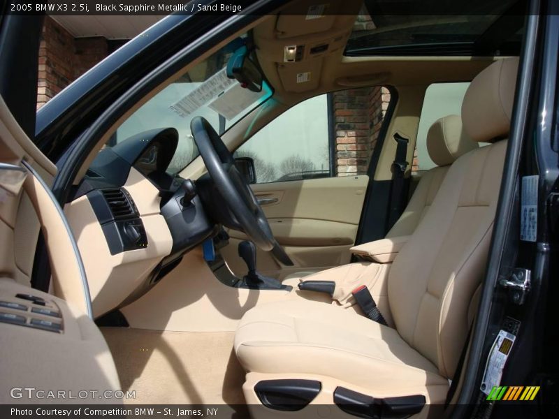 Black Sapphire Metallic / Sand Beige 2005 BMW X3 2.5i