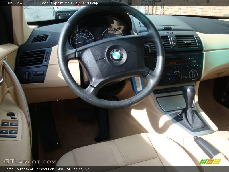 Black Sapphire Metallic / Sand Beige 2005 BMW X3 2.5i