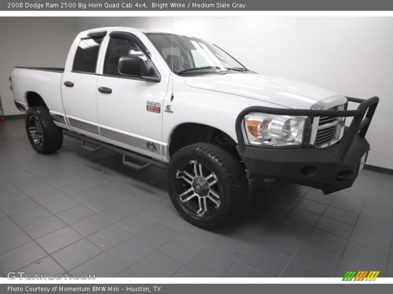 Bright White / Medium Slate Gray 2008 Dodge Ram 2500 Big Horn Quad Cab 4x4