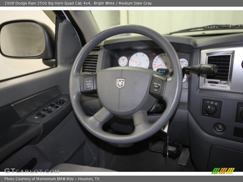 Bright White / Medium Slate Gray 2008 Dodge Ram 2500 Big Horn Quad Cab 4x4