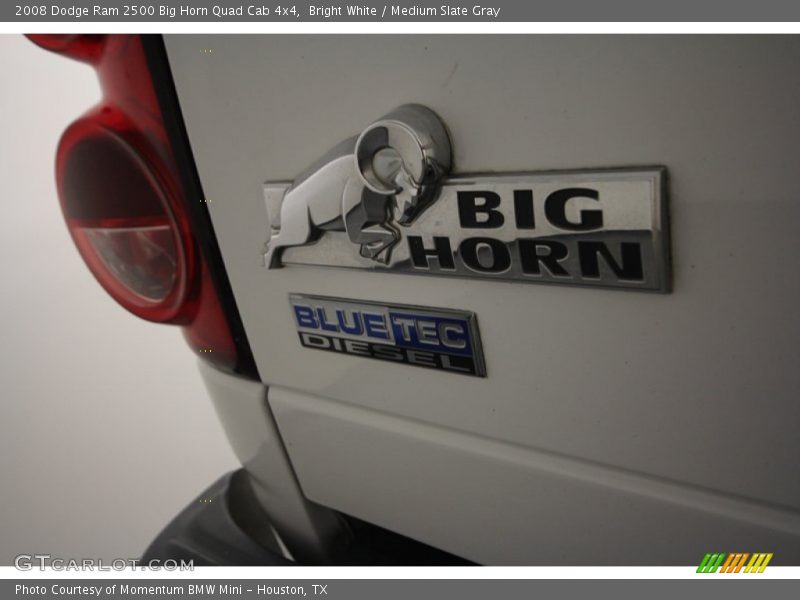 Bright White / Medium Slate Gray 2008 Dodge Ram 2500 Big Horn Quad Cab 4x4