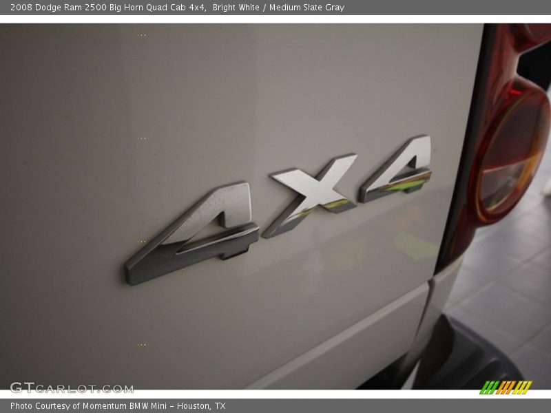 Bright White / Medium Slate Gray 2008 Dodge Ram 2500 Big Horn Quad Cab 4x4