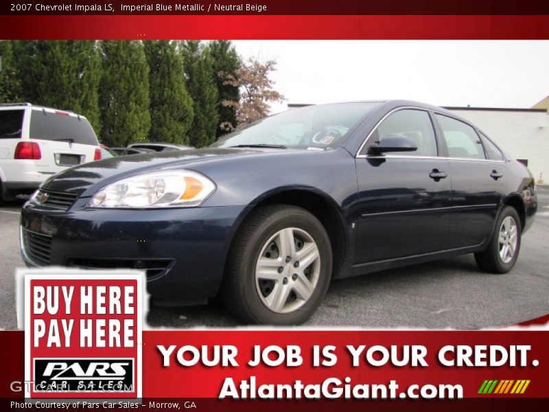 Imperial Blue Metallic / Neutral Beige 2007 Chevrolet Impala LS