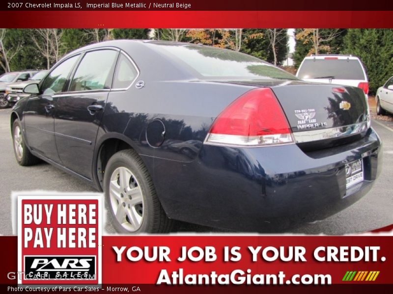 Imperial Blue Metallic / Neutral Beige 2007 Chevrolet Impala LS