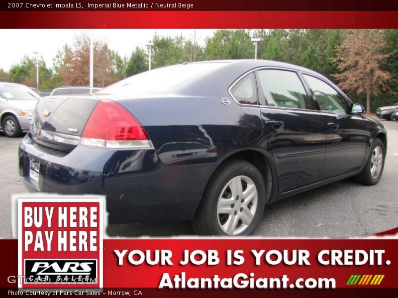 Imperial Blue Metallic / Neutral Beige 2007 Chevrolet Impala LS
