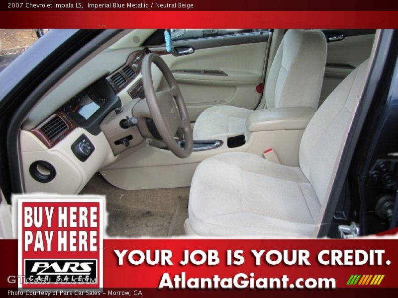 Imperial Blue Metallic / Neutral Beige 2007 Chevrolet Impala LS