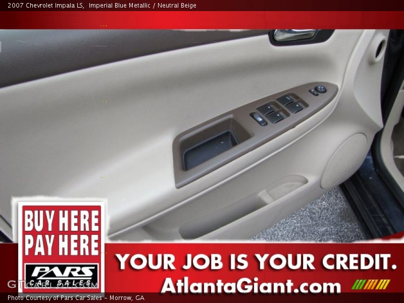 Imperial Blue Metallic / Neutral Beige 2007 Chevrolet Impala LS