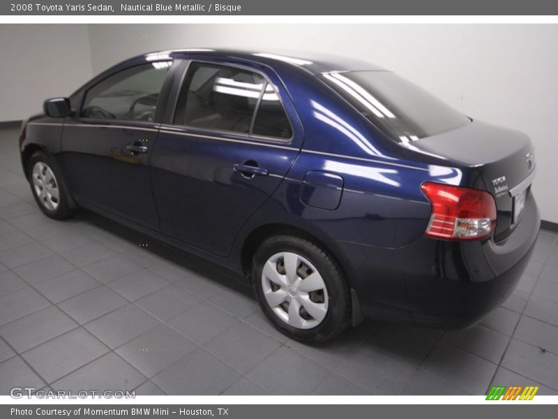 Nautical Blue Metallic / Bisque 2008 Toyota Yaris Sedan