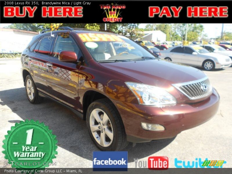 Brandywine Mica / Light Gray 2008 Lexus RX 350