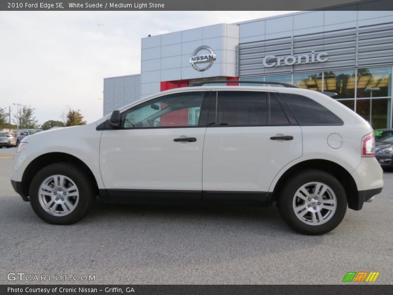 White Suede / Medium Light Stone 2010 Ford Edge SE