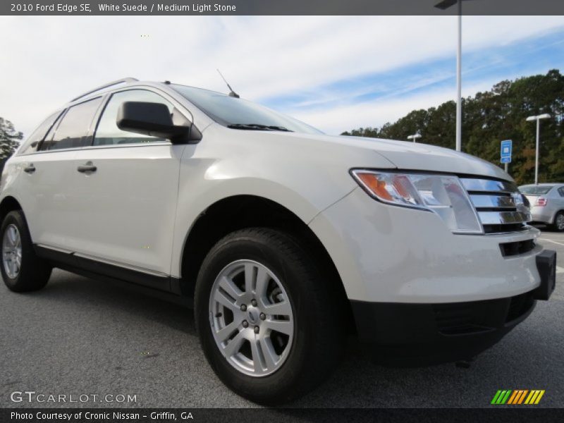 White Suede / Medium Light Stone 2010 Ford Edge SE