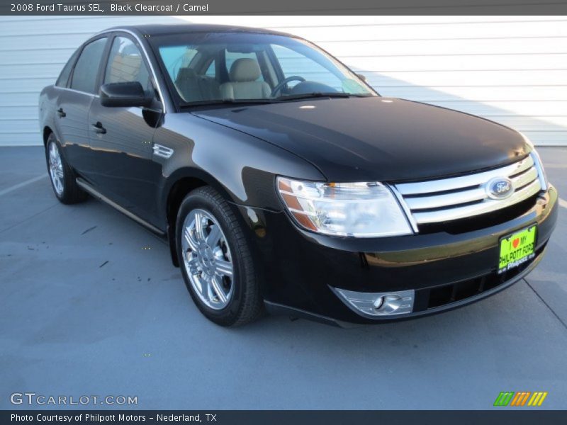 Black Clearcoat / Camel 2008 Ford Taurus SEL