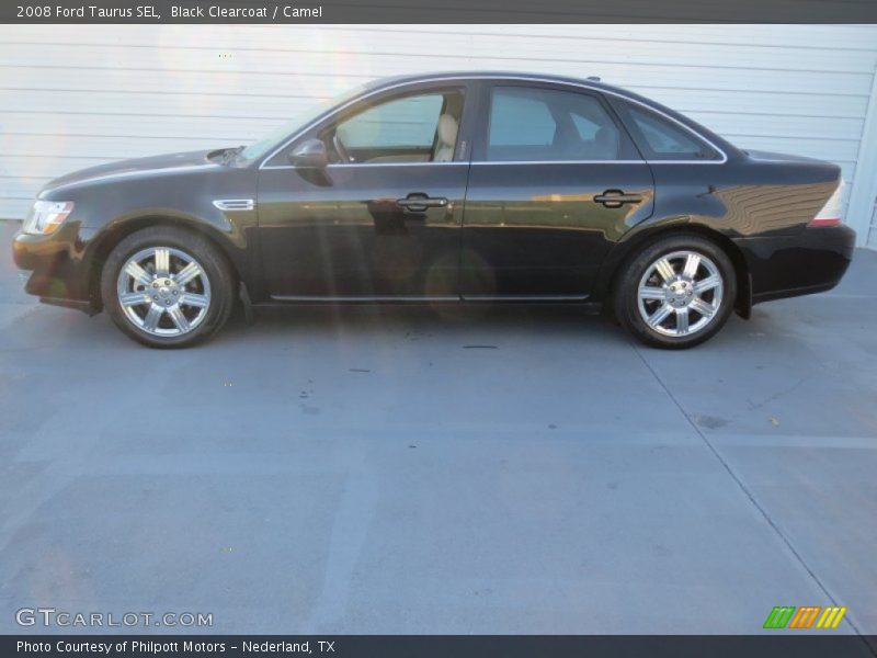 Black Clearcoat / Camel 2008 Ford Taurus SEL