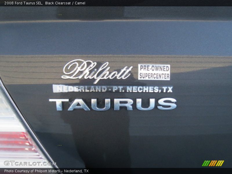 Black Clearcoat / Camel 2008 Ford Taurus SEL