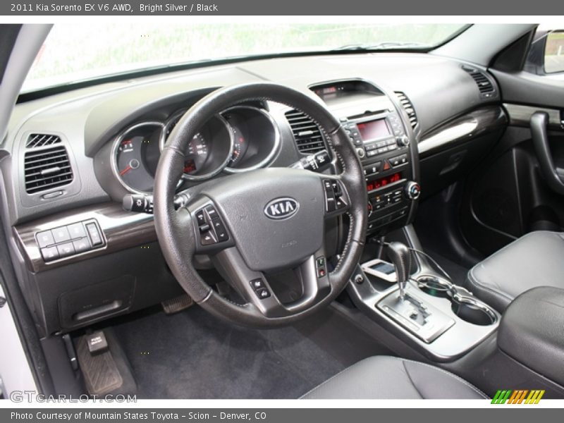 Bright Silver / Black 2011 Kia Sorento EX V6 AWD