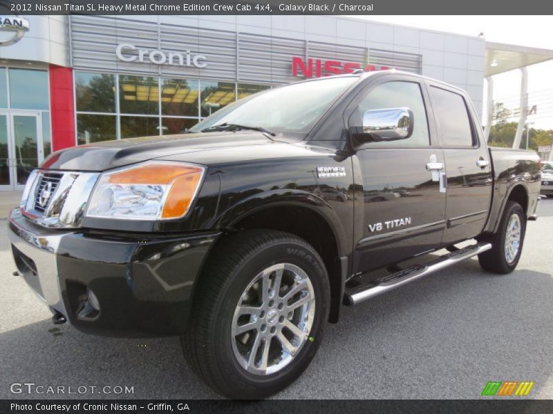 Galaxy Black / Charcoal 2012 Nissan Titan SL Heavy Metal Chrome Edition Crew Cab 4x4