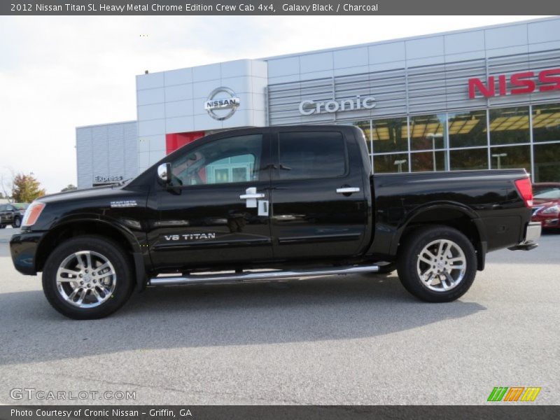 Galaxy Black / Charcoal 2012 Nissan Titan SL Heavy Metal Chrome Edition Crew Cab 4x4