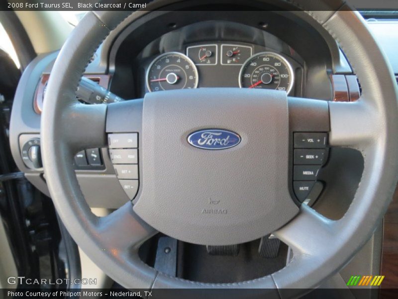 Black Clearcoat / Camel 2008 Ford Taurus SEL