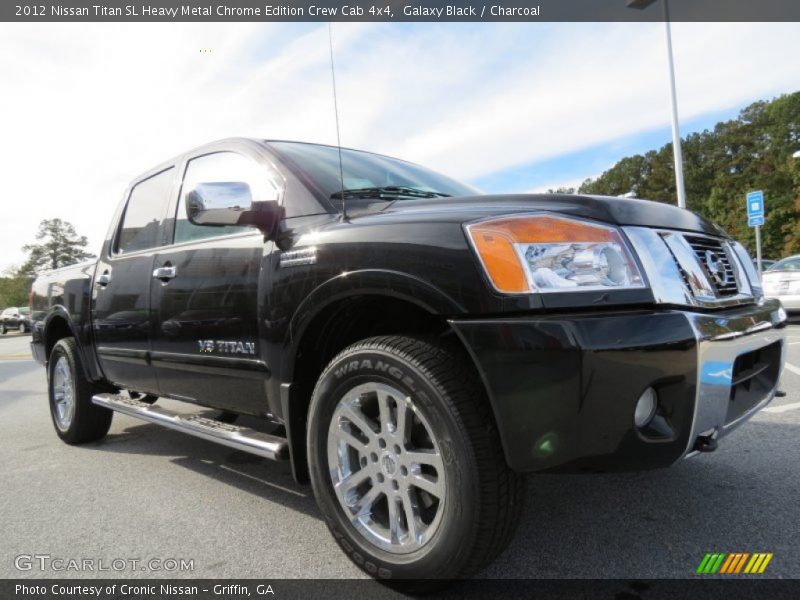 Front 3/4 View of 2012 Titan SL Heavy Metal Chrome Edition Crew Cab 4x4