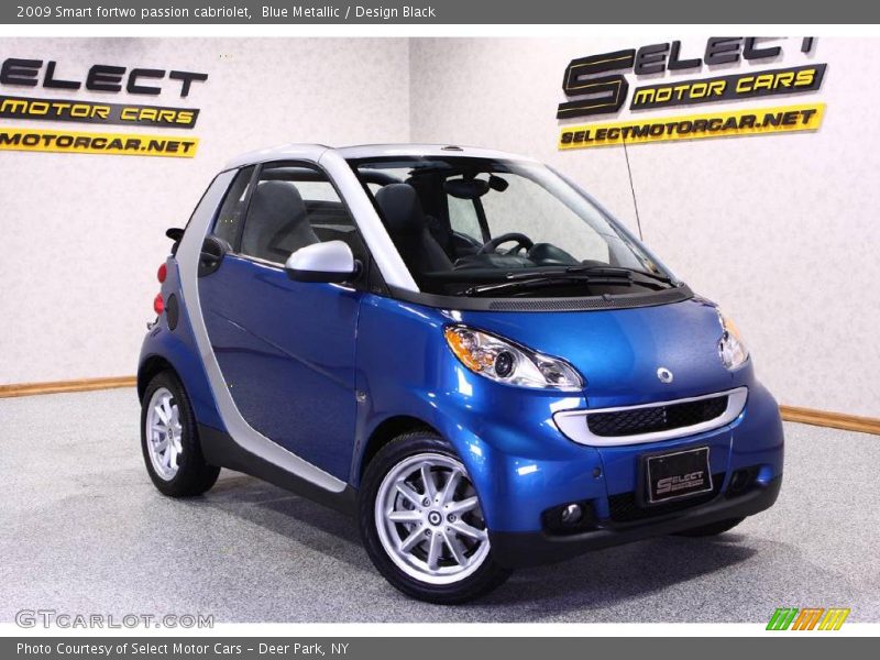 Blue Metallic / Design Black 2009 Smart fortwo passion cabriolet