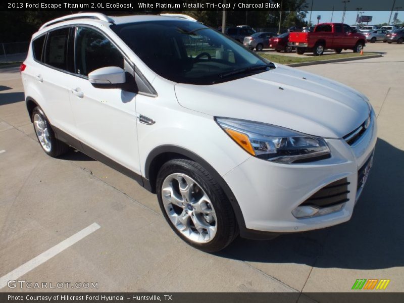 White Platinum Metallic Tri-Coat / Charcoal Black 2013 Ford Escape Titanium 2.0L EcoBoost