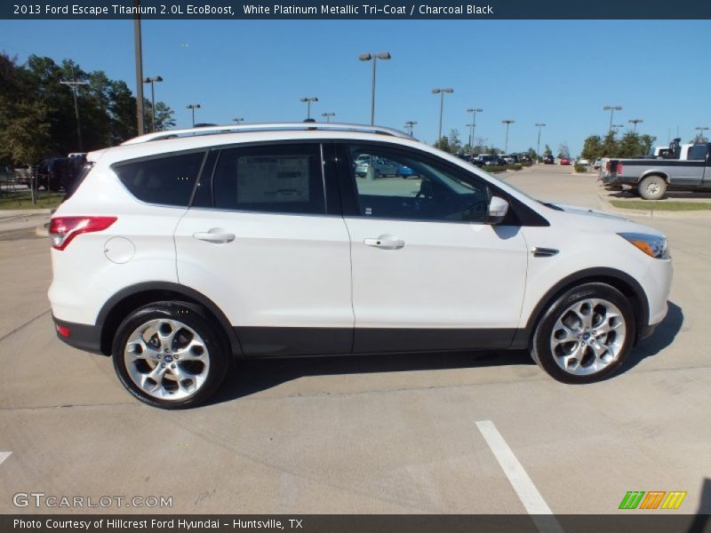 White Platinum Metallic Tri-Coat / Charcoal Black 2013 Ford Escape Titanium 2.0L EcoBoost