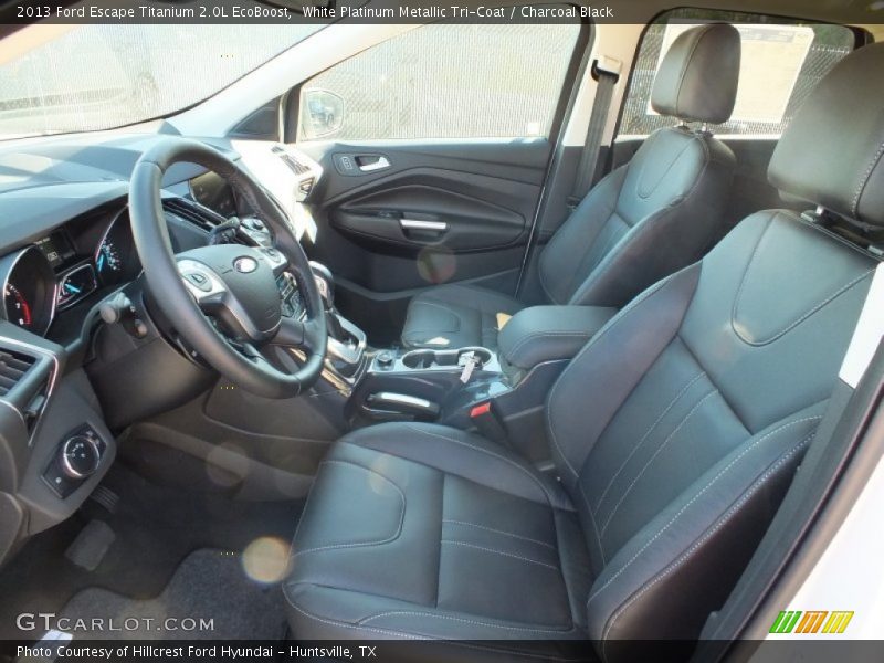 White Platinum Metallic Tri-Coat / Charcoal Black 2013 Ford Escape Titanium 2.0L EcoBoost