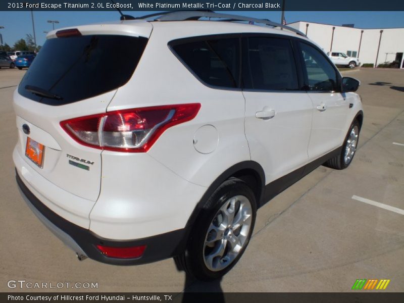 White Platinum Metallic Tri-Coat / Charcoal Black 2013 Ford Escape Titanium 2.0L EcoBoost