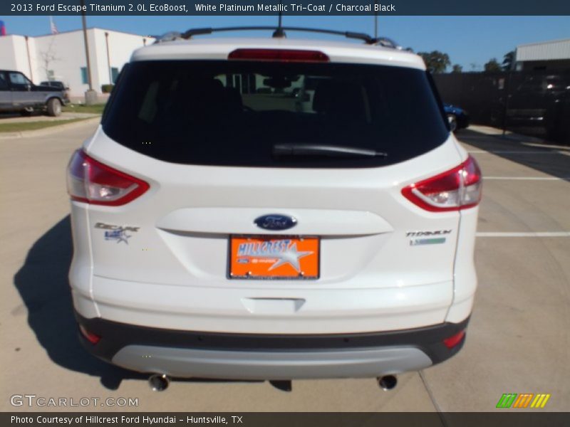 White Platinum Metallic Tri-Coat / Charcoal Black 2013 Ford Escape Titanium 2.0L EcoBoost