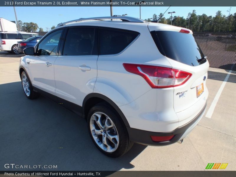 White Platinum Metallic Tri-Coat / Charcoal Black 2013 Ford Escape Titanium 2.0L EcoBoost