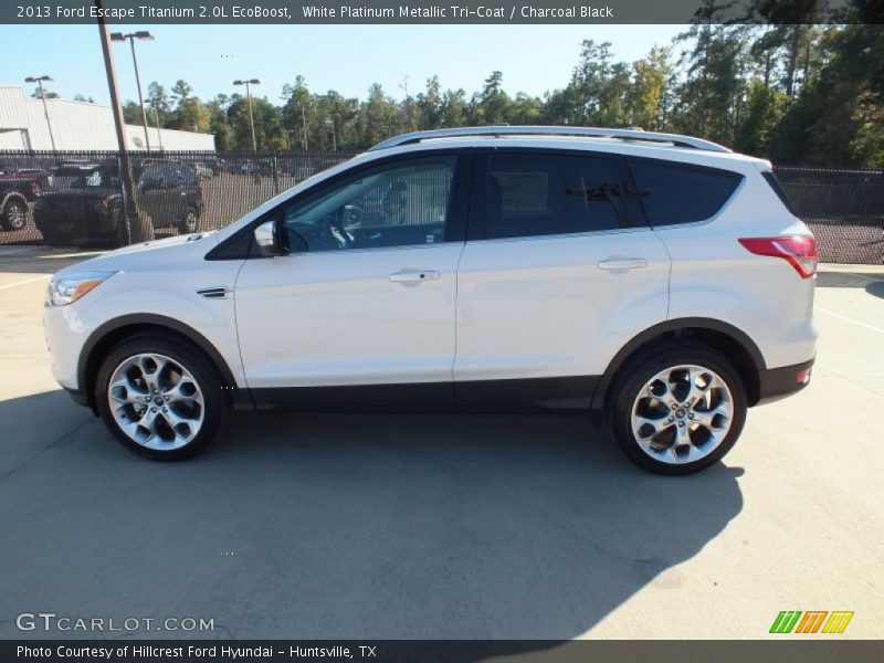 White Platinum Metallic Tri-Coat / Charcoal Black 2013 Ford Escape Titanium 2.0L EcoBoost