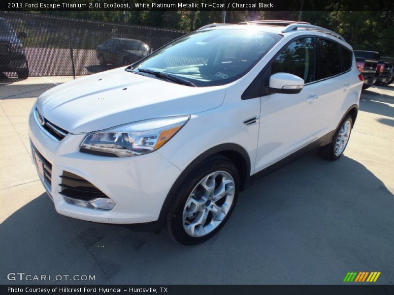 White Platinum Metallic Tri-Coat / Charcoal Black 2013 Ford Escape Titanium 2.0L EcoBoost