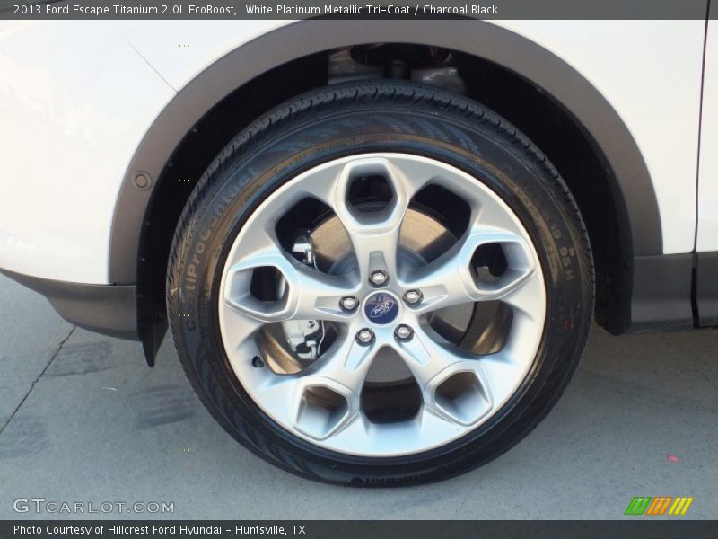 White Platinum Metallic Tri-Coat / Charcoal Black 2013 Ford Escape Titanium 2.0L EcoBoost