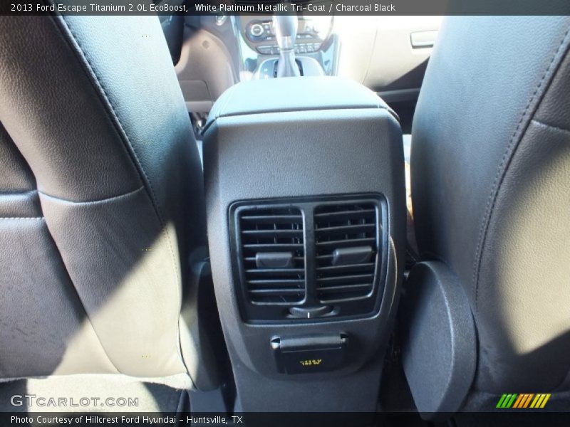 White Platinum Metallic Tri-Coat / Charcoal Black 2013 Ford Escape Titanium 2.0L EcoBoost
