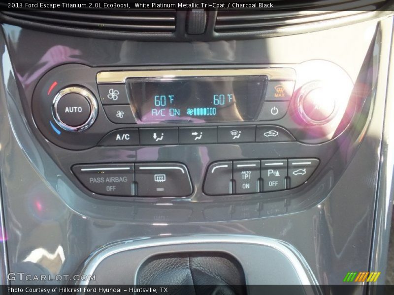 White Platinum Metallic Tri-Coat / Charcoal Black 2013 Ford Escape Titanium 2.0L EcoBoost