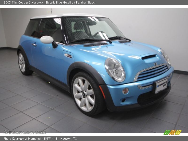 Electric Blue Metallic / Panther Black 2003 Mini Cooper S Hardtop
