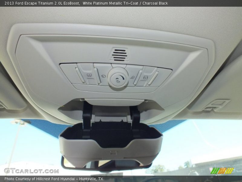 White Platinum Metallic Tri-Coat / Charcoal Black 2013 Ford Escape Titanium 2.0L EcoBoost